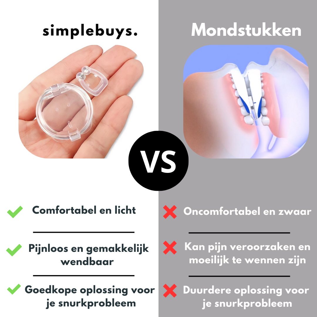 Snurk Stopper™ - anti-snurk neusclip voor een rustige nacht