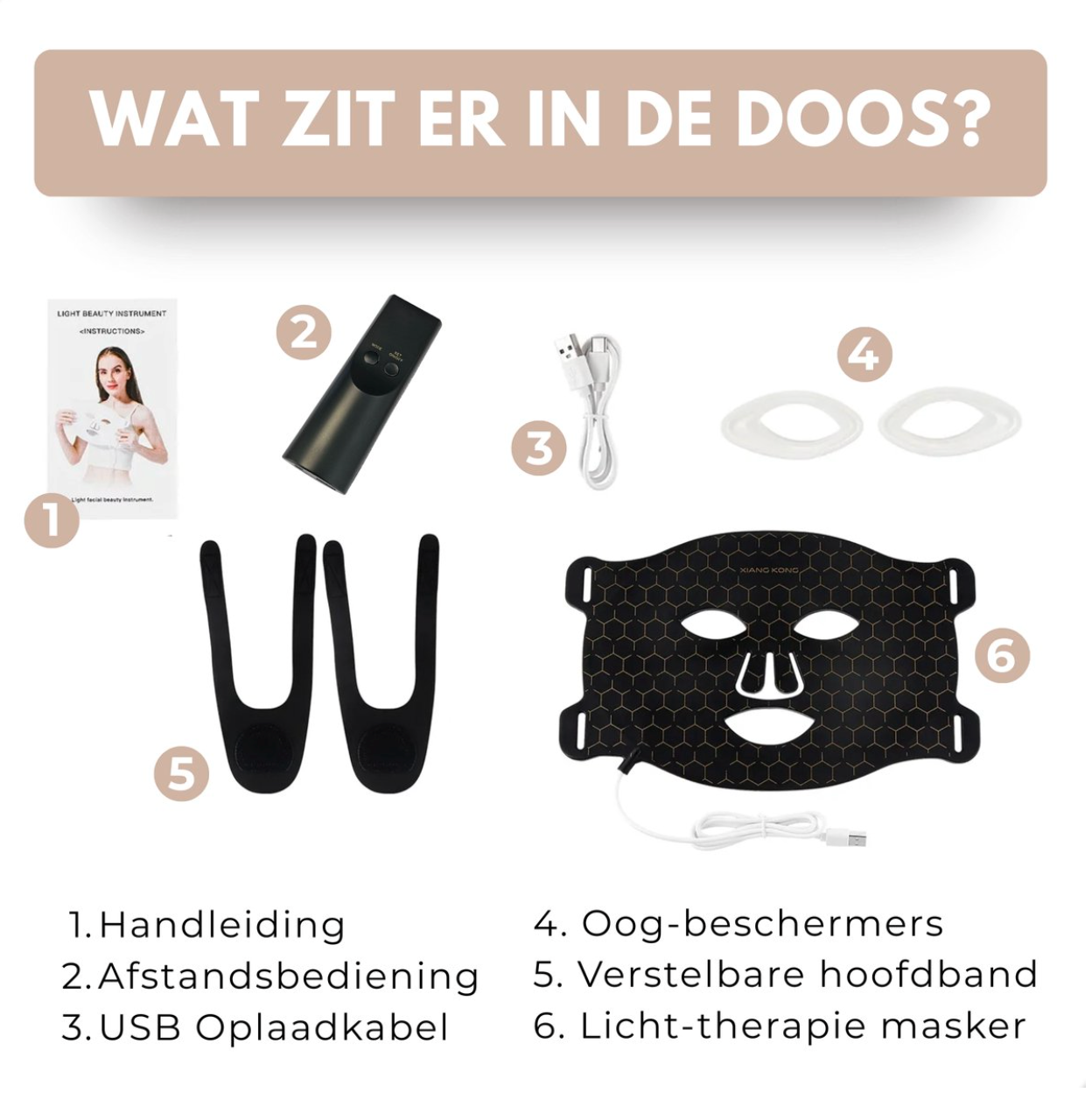 LED Gezichtsmasker - verminder acne en rimpels